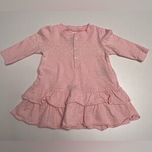NWOT BRAND NEW RALPH LAUREN BABY PINK DRESS SIZE 3 MONTHS          100%Cotton 🐑